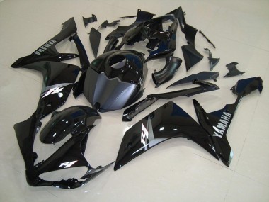 Affordable 2007-2008 Glossy Black White Yamaha YZF R1 Bike Fairings