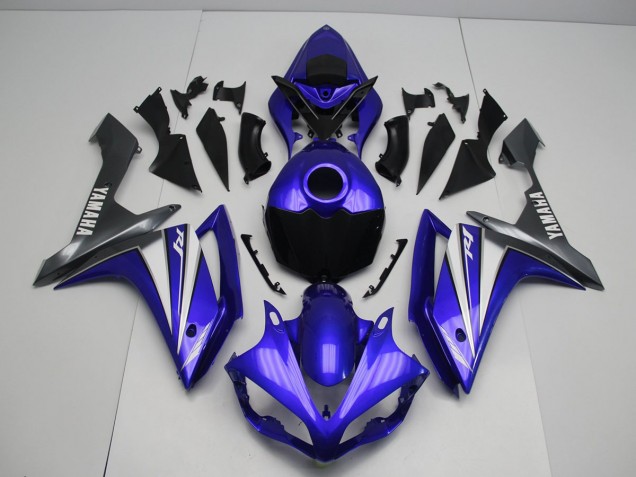 Affordable 2007-2008 Blue White Yamaha YZF R1 Bike Fairing Kit