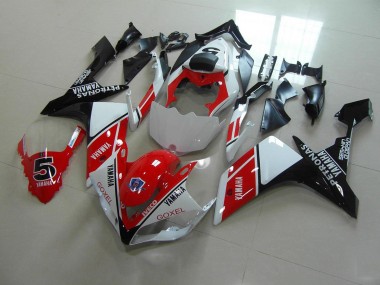 Affordable 2007-2008 Red White Stickers Yamaha YZF R1 Motorbike Fairing Kits