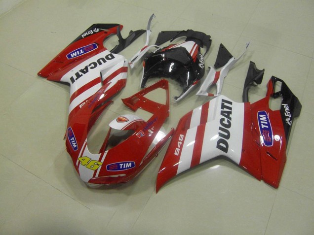 Affordable 2007-2014 Red 46 Ducati 848 1098 1198 Motorcycle Fairings