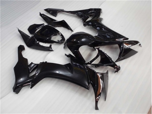 Affordable 2008-2010 Glossy Black Kawasaki ZX10R Motorcycle Fairing Kit