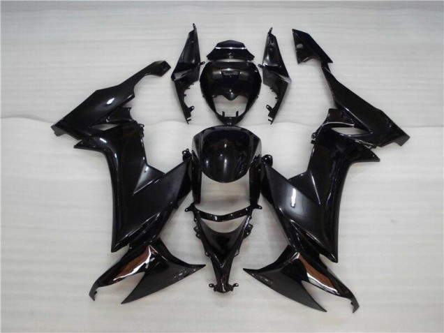 Affordable 2008-2010 Glossy Black Kawasaki ZX10R Motorcycle Fairing Kit