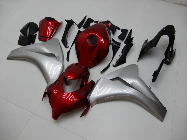 Affordable 2008-2011 Red Silver Honda CBR1000RR Motorbike Fairings