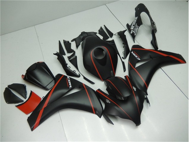 Affordable 2008-2011 Matte Black Red Honda CBR1000RR Motorcycle Fairing