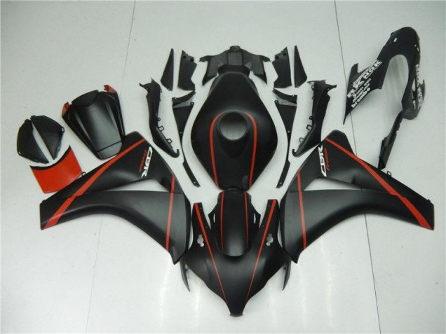 Affordable 2008-2011 Matte Black Red Honda CBR1000RR Motorcycle Fairing