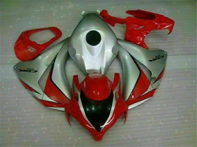 Affordable 2008-2011 Red Silver Honda CBR1000RR Motorbike Fairing