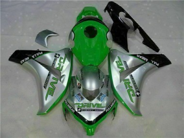 Affordable 2008-2011 Green Silver Honda CBR1000RR Moto Fairings