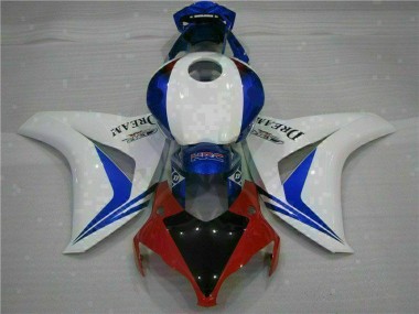 Affordable 2008-2011 White Blue Honda CBR1000RR Motorcycle Fairings Kits