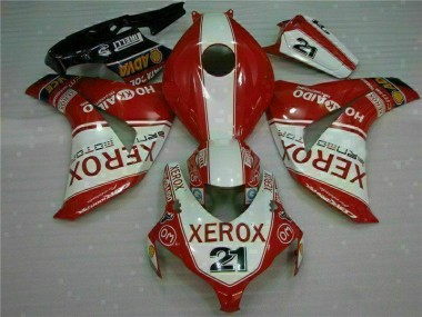 Affordable 2008-2011 Red Xerox 21 Honda CBR1000RR Motorcycle Fairings Kit