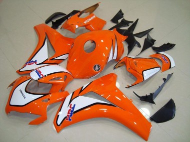 Affordable 2008-2011 Sunset Orange HRC Honda CBR1000RR Motorcycle Fairings Kit