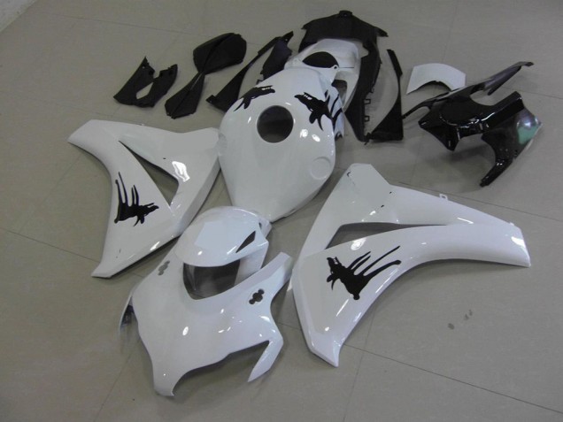 Affordable 2008-2011 White with Special Decals Honda CBR1000RR Motorbike Fairing