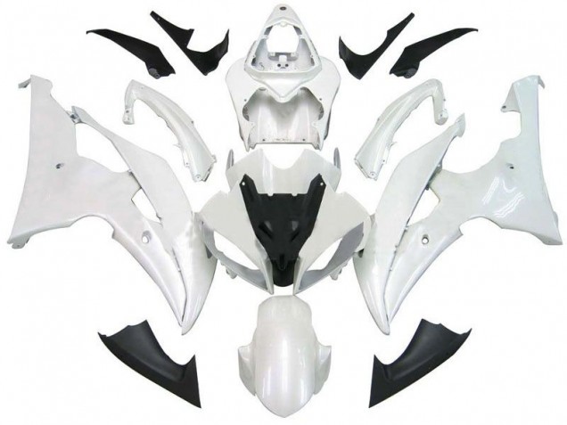 Affordable 2008-2016 Pearl White Yamaha YZF R6 Bike Fairings