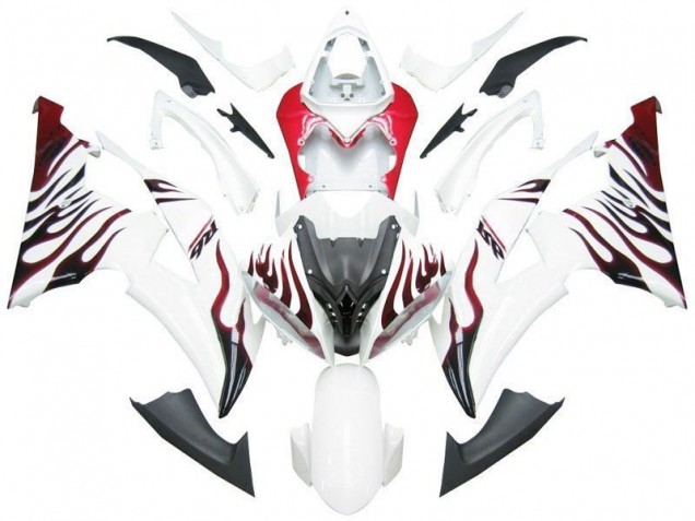 Affordable 2008-2016 White Red Flame R6 Yamaha YZF R6 Motorbike Fairing