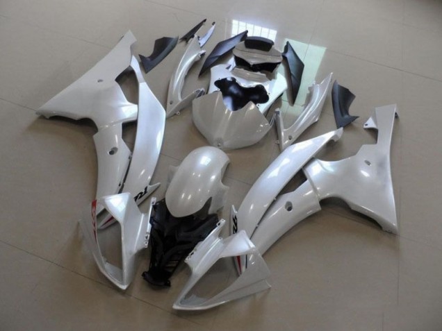 Affordable 2008-2016 Pearl White Yamaha YZF R6 Replacement Fairings