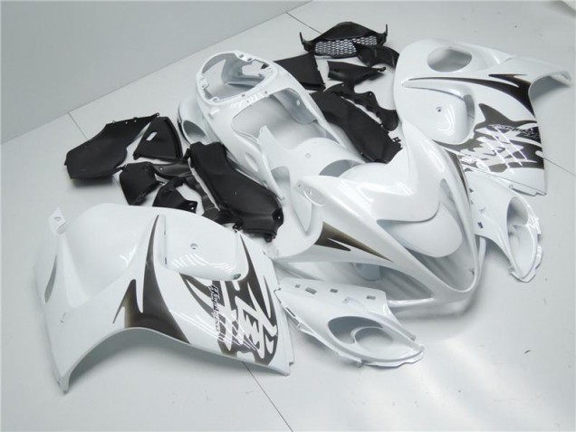 Affordable 2008-2019 White Suzuki GSXR 1300 Hayabusa Replacement Motorcycle Fairings