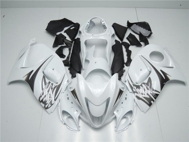 Affordable 2008-2019 White Suzuki GSXR 1300 Hayabusa Replacement Motorcycle Fairings