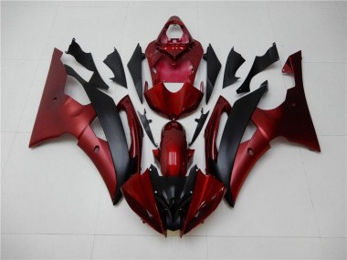 Affordable 2008-2016 Red Black Yamaha YZF R6 Bike Fairing Kit