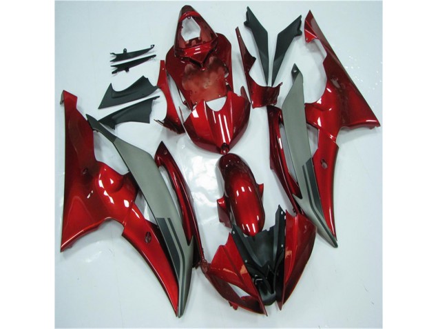 Affordable 2008-2016 Red Grey Yamaha YZF R6 Motorcycle Fairings Kits