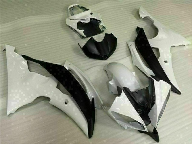 Affordable 2008-2016 White Black Yamaha YZF R6 Motorcycle Fairings Kit