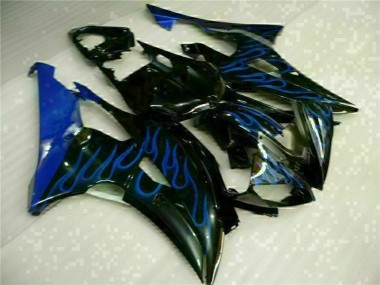 Affordable 2008-2016 Blue Flame Black Yamaha YZF R6 Motorcylce Fairings