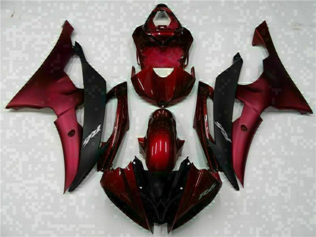 Affordable 2008-2016 Red Black Yamaha YZF R6 Motorcylce Fairings