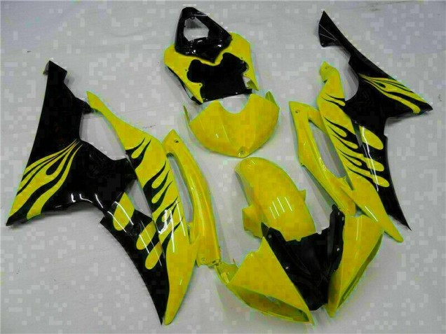 Affordable 2008-2016 Yellow Yamaha YZF R6 Replacement Motorcycle Fairings