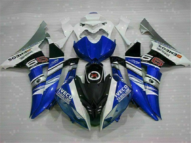 Affordable 2008-2016 White Blue Yamaha YZF R6 Moto Fairings