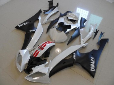 Affordable 2008-2016 Pearl White and Black 58 Sic Yamaha YZF R6 Bike Fairing