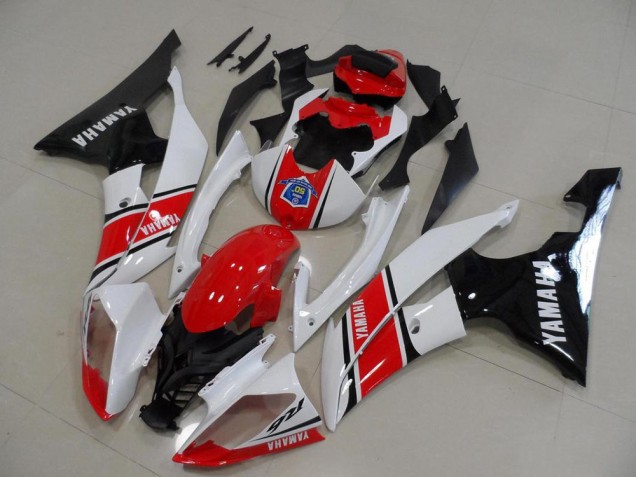 Affordable 2008-2016 Red White Black Yamaha YZF R6 Bike Fairing Kit