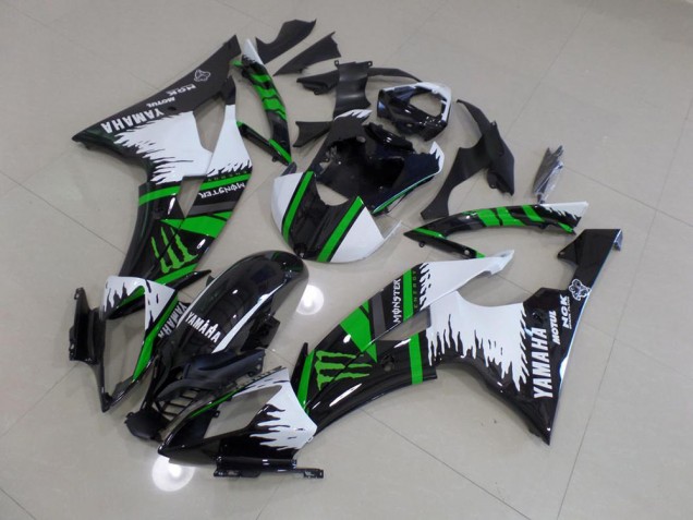 Affordable 2008-2016 Special White Green Monster Yamaha YZF R6 Motorbike Fairing Kits