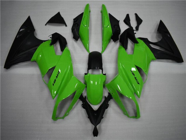 Affordable 2009-2011 Green Black Kawasaki EX650 Replacement Motorcycle Fairings