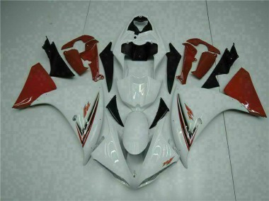 Affordable 2009-2011 White Red Yamaha YZF R1 Bike Fairing Kit