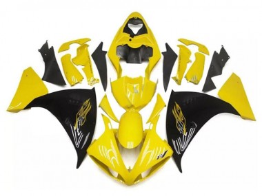 Affordable 2009-2011 Yellow Black Yamaha YZF R1 Bike Fairings