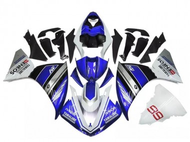 Affordable 2009-2011 White Blue Silver Yamaha YZF R1 Bike Fairings