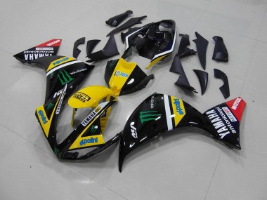 Affordable 2009-2011 Yellow Black Monster Yamaha YZF R1 Motorcycle Fairing