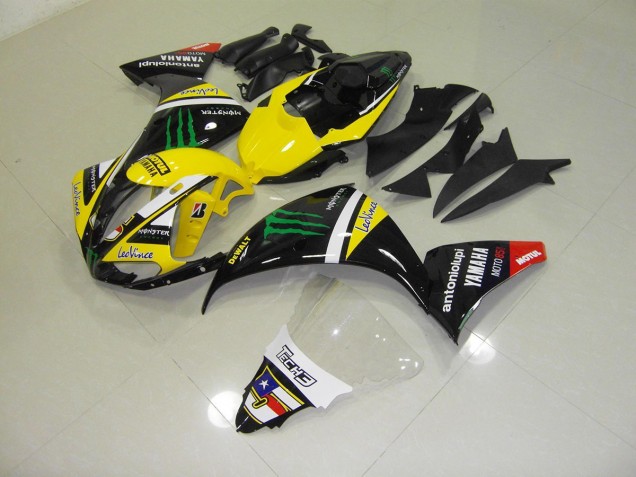 Affordable 2009-2011 Yellow Monster Yamaha YZF R1 Motorcycle Fairing Kits