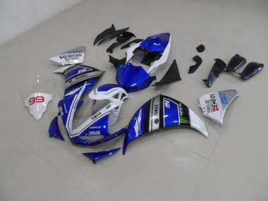 Affordable 2009-2011 Blue White Yamaha YZF R1 Bike Fairing Kit