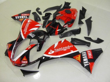 Affordable 2009-2011 Red Black Santander Yamaha YZF R1 Replacement Fairings