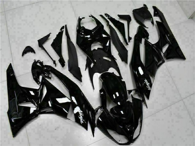 Affordable 2009-2012 Black White Ninja Kawasaki ZX6R Replacement Fairings