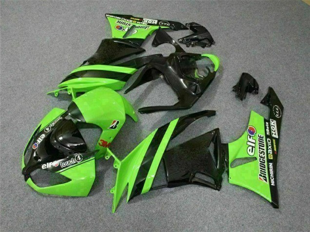 Affordable 2009-2012 Black Green 3M Touch4 Kawasaki ZX6R Motorbike Fairing