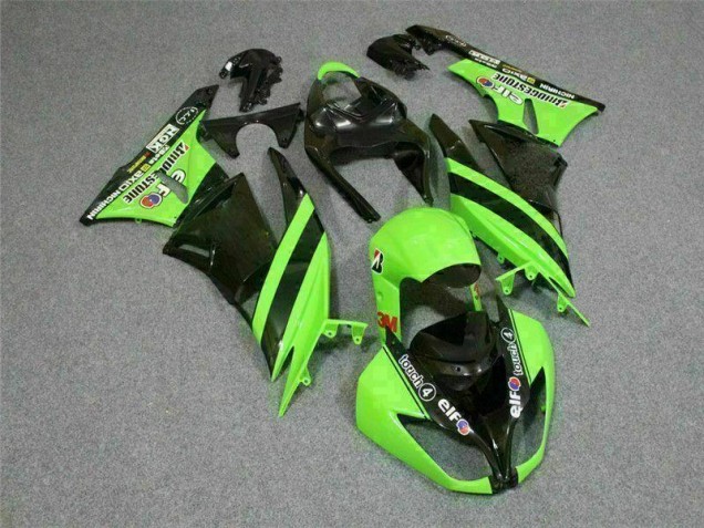 Affordable 2009-2012 Black Green 3M Touch4 Kawasaki ZX6R Motorbike Fairing