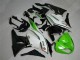 Affordable 2009-2012 Green Black White 25 Kawasaki ZX6R Bike Fairings