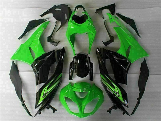 Affordable 2009-2012 Green Black Kawasaki ZX6R Motorbike Fairing