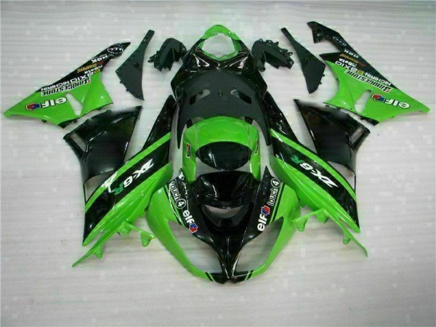 Affordable 2009-2012 Green Black Kawasaki ZX6R Motor Bike Fairings