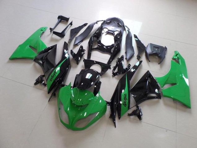 Affordable 2009-2012 Green and Black Kawasaki ZX6R Motorcycle Bodywork