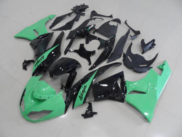 Affordable 2009-2012 Metallic Green Kawasaki ZX6R Motorbike Fairing Kits