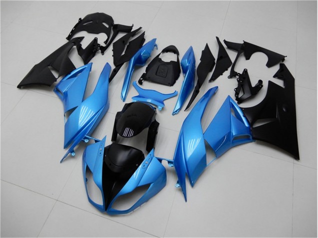 Affordable 2009-2012 Blue Black Kawasaki ZX6R Motorcycle Fairing Kit