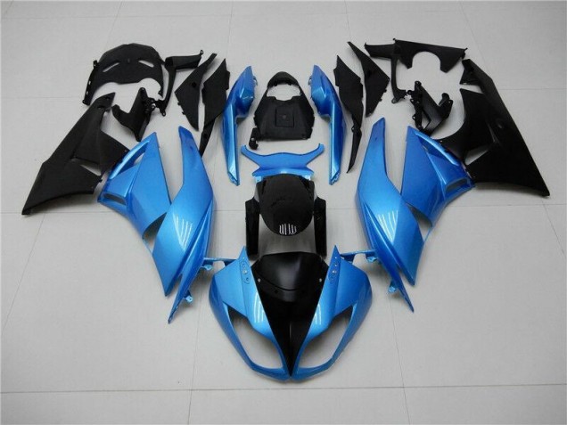 Affordable 2009-2012 Blue Black Kawasaki ZX6R Motorcycle Fairing Kit