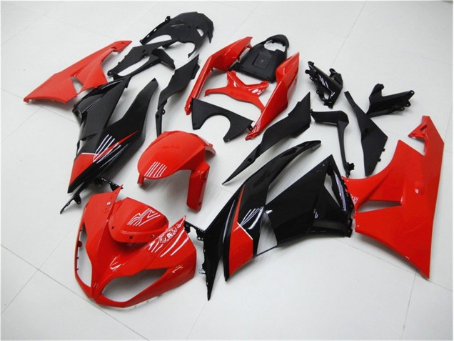 Affordable 2009-2012 Red Black Kawasaki ZX6R Bike Fairings