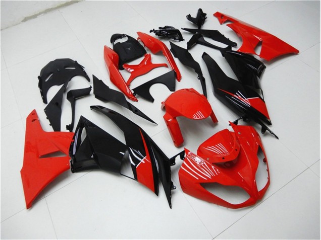 Affordable 2009-2012 Red Black Kawasaki ZX6R Bike Fairings